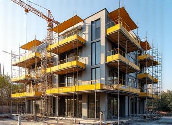Modern residential property under construction