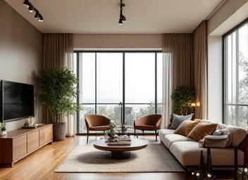 Stylish living room in Milan apartment